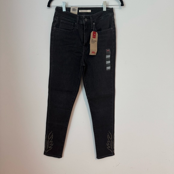Levi's Denim - Levi's Black Skinny Jeans with Embellished Accents